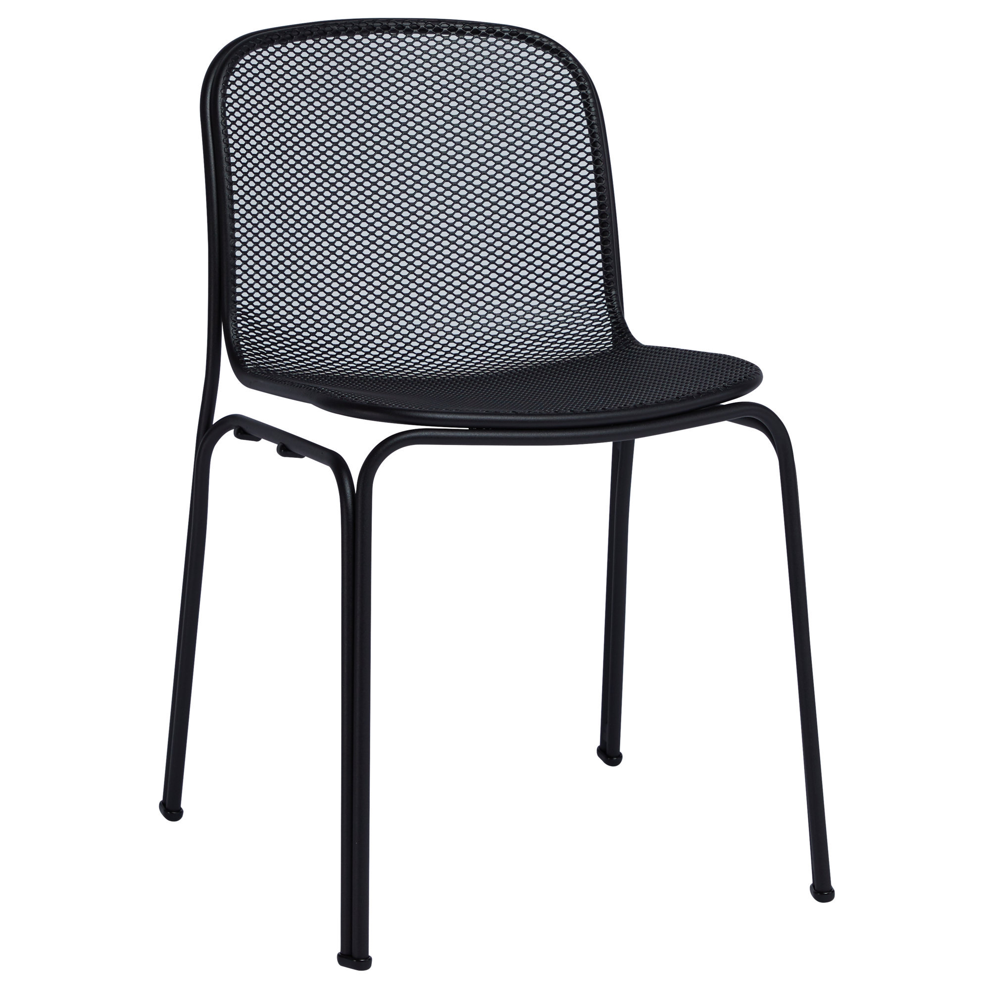 Villa Patio Dining Side Chair, Black