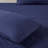 3 Piece Split Corner Pleated Quilted Bedspread Navy King