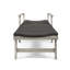 Caractéristique sur la chaise longue en bois réglable - Métal gris et fabrication confortable