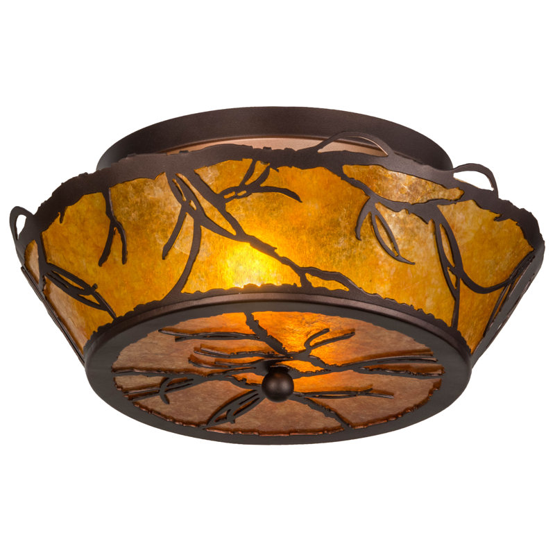 Plafonnier semi-encastré à cuves 16" unique 2 lumières