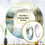 Summer Lake Landscape Illustration V - miroir décoratif lac, miroir mural rond bleu, impression d'art en métal-99620397