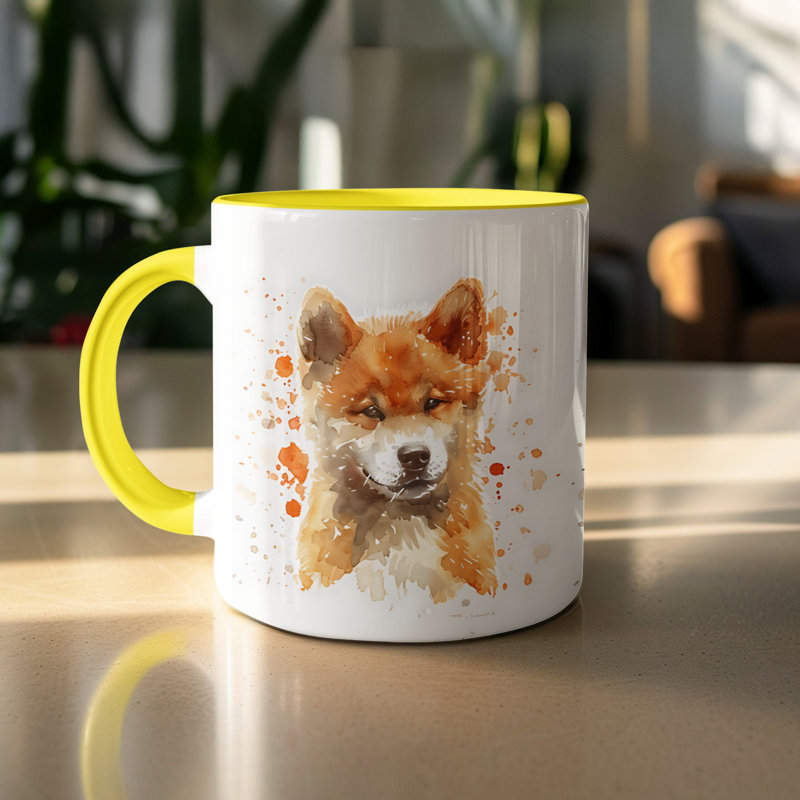 Mug, 1, Yellow