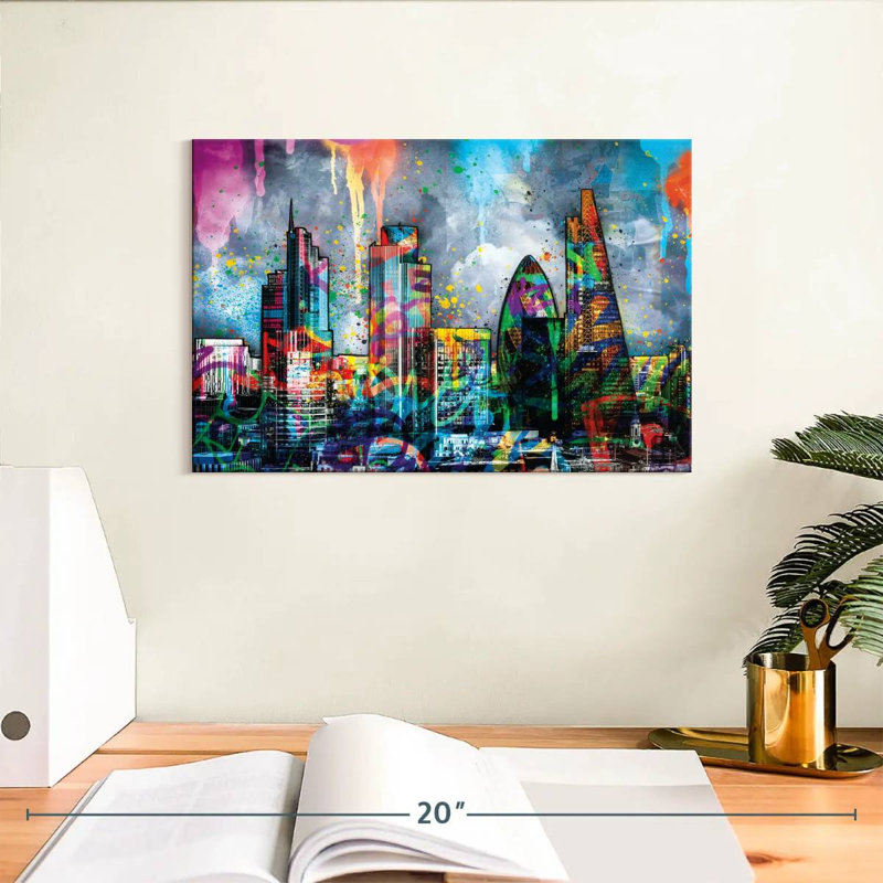 London CBD Paint Splash, H 8 po x l 12 po x P 1 po