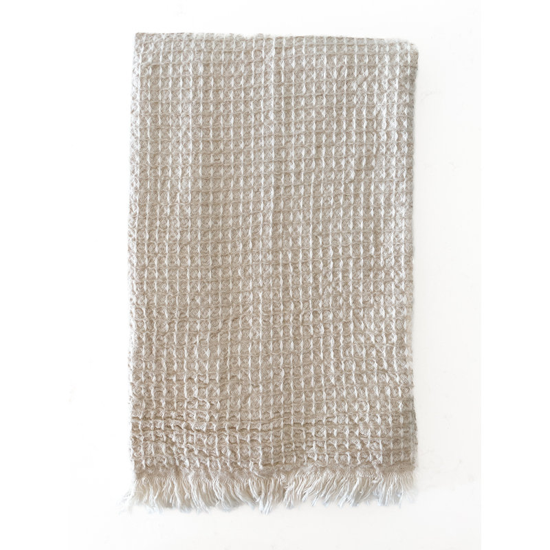 Waffle Bath Towel, Beige