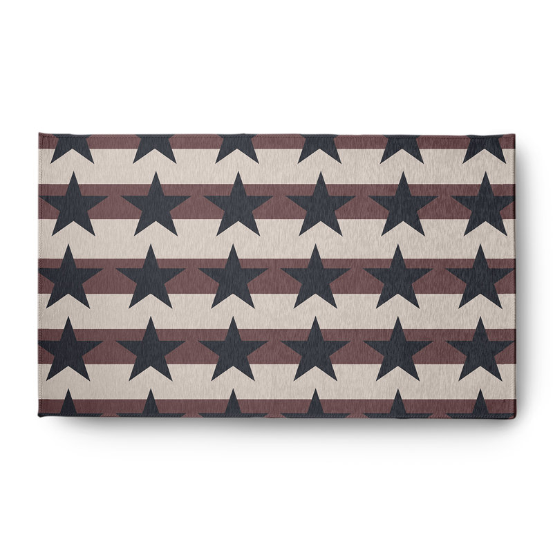 Tapis rayé en chenille tissé à la machine en rouge foncé / noir / beige, Rectangle 3 pi x 5 pi