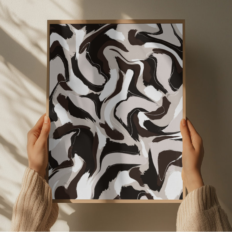 Beige Brown Pattern, 91.44 cm H x 60.96 cm W
