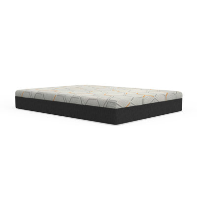 Matelas en mousse de cuivre cuivré - Aide au rebord robuste, tête de mémoire à fente très grand 12 po pour soutenir la base de la grille d'air - gris