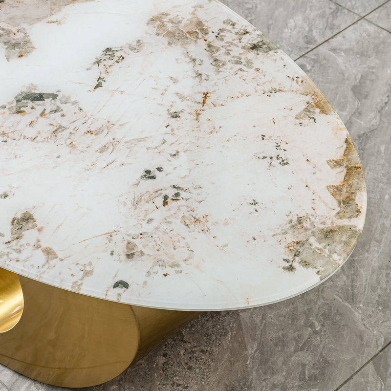 Table basse en acier inoxydable poli 201