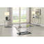 Table basse rectangulaire en U avec plateau en verre