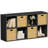8-Cube Bookcases, 2-Tier Freestanding Bookshelf with Adjustable Shelves（Excluding rattan bins)-1847375930