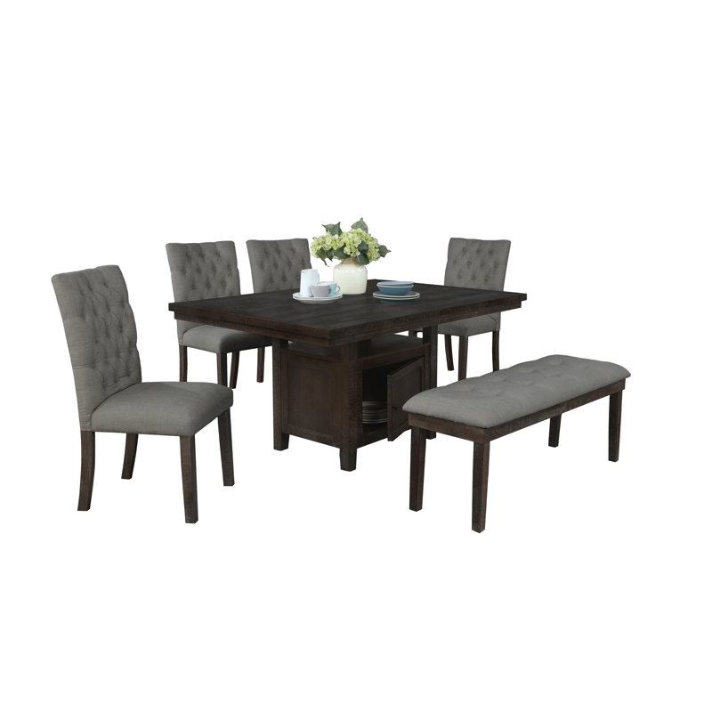 Johnstown Four Leg Dining Set, Gray