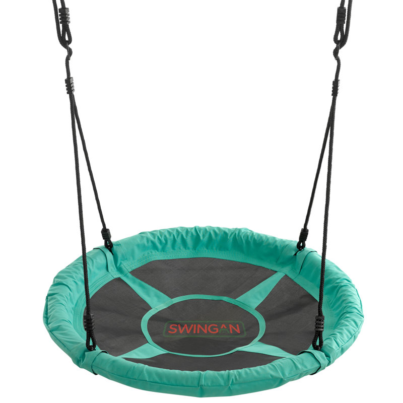37.5" Saucer Nest Swing with Solid Fabric Seat Design & Adjustable Ropes - Playground Accessories