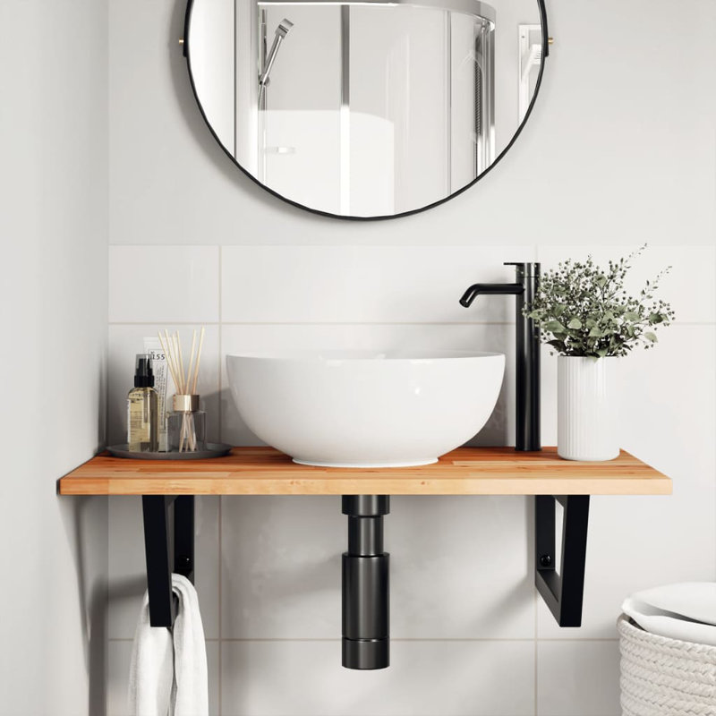 Bracket Shelf, 5cm H x 203cm W x 101cm D, Black