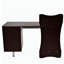 Bureau d'ordinateur avec rangement brun chocolat