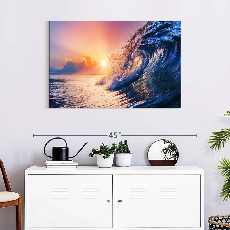 Gillard Sundown Ocean Wave, 24" H x 36" W