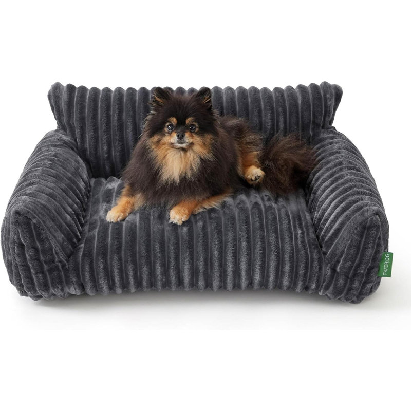 Joli lit mignon pour animaux de compagnie, canapé-lit pour chats avec soutien, petit canapé-lit pour petits chiens, Gris