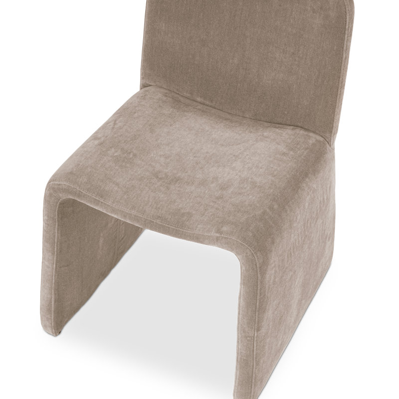 Chaise d'appoint rembourrée Holt, Chameau