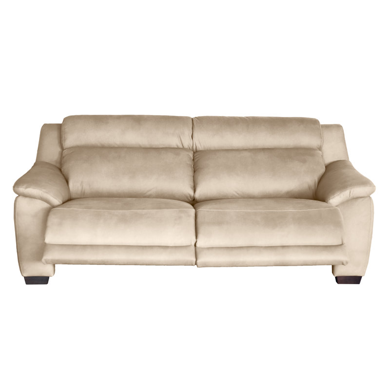Nedia 2 Seater Power Reclining Upholstered Sofa, Cream