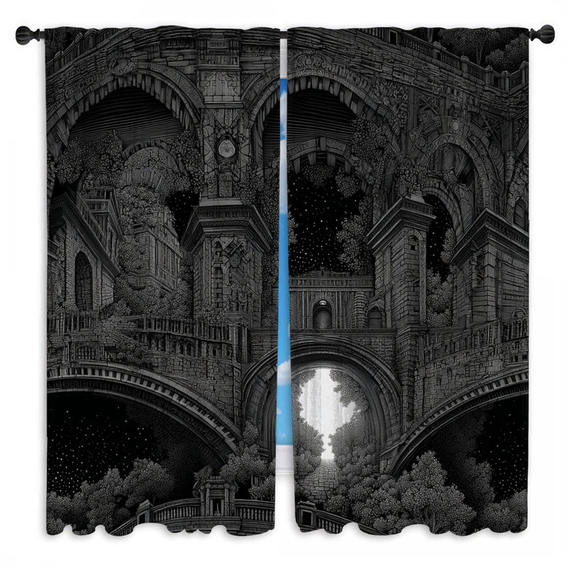 Rideaux obscurcissant et obscurcissant Architecture - 2 panneaux, 20in x 50in - 2 panels, Obscurcissement de chambre
