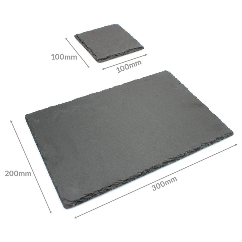 Revena Synthetic Rectangle Placemat And Coaster Set