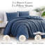 Ensemble de housse de couette en microfibre à motif de jacquard Bali Collection Bali-68026127-68026130