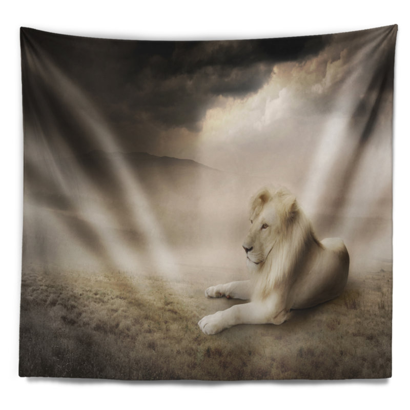 Tapisserie «King of Animals at Sunset», H 78 po x l 92 po