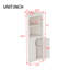 Grande armoire d'angle avec portes - Armoire de rangement beige pour le salon, la salle de bain, la cuisine - Organisateur peu encombrant avec tablettes ouvertes