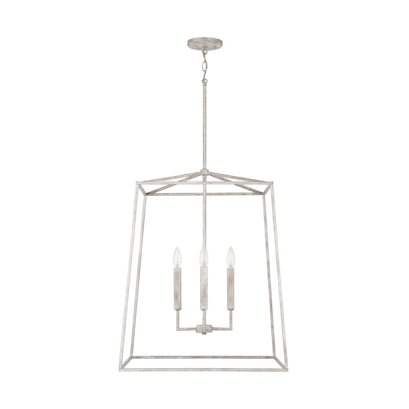 Lustre géométrique à 4 lumières Thea, Sable mystique, H 34,25 po x l 22 po x P 22 po
