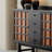 Rustic Antique Solid Red Oak Hallway Cabinet