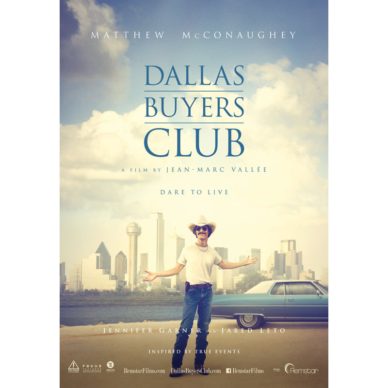 Club des acheteurs de Dallas, H 24 po x l 17 po