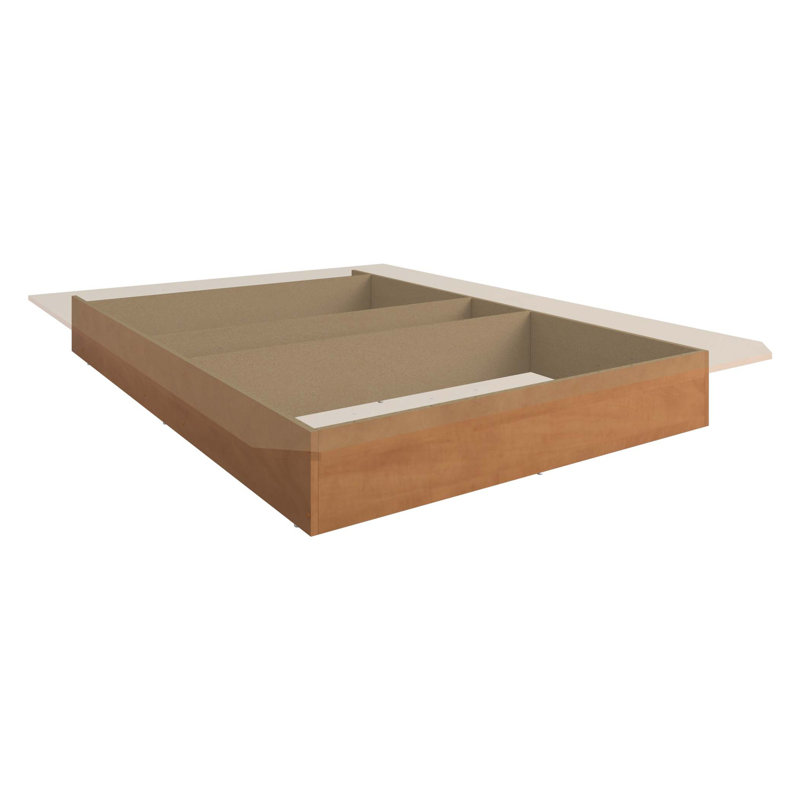 Suad Platform Bed - Easy Assembly, No Box Spring Required, Queen, Orange