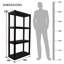 Étagère de rangement robuste à 4 niveaux pour garage, garde-manger et buanderie, l 30 po x P 14 po x H 57 po-731162469