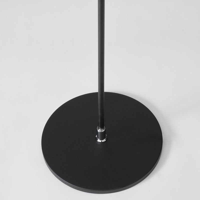 Libra 54.5" Modern Industrial LED Floor Lamp with Rotating Base and 3-Way Dimming, Black