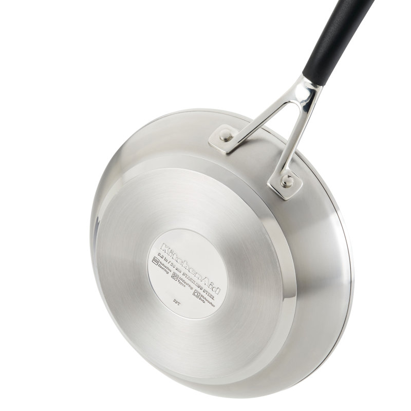 Batterie de cuisine et casseroles en acier inoxydable KitchenAid, 10 pièces, acier inoxydable brossé