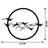 Stylish Decorative Metal Wall Accessory, Black, 20.5 x 15.7 inches | 100% Metal Construction, Thickness: 0.05 inches | Perfect for Home Decor, Office Spaces, and Modern Interiors, Durable and Eye-Catching Design