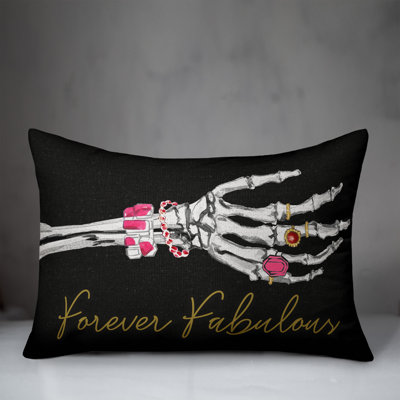  Fabulous Forever Skeleton Rectangular Pillow Cover & Insert
