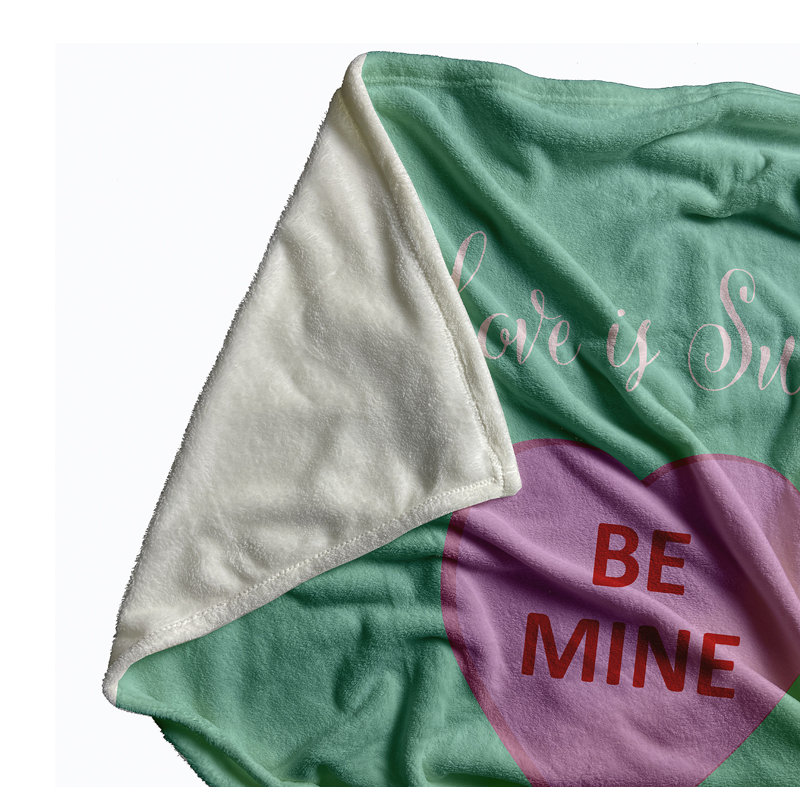 Jeté Love Is Sweet Valentine's Day, L 30 po x L 39,75 po, Vert printanier