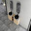 Meuble-lavabo mural 60 po avec lavabo d'art en céramique et 1 tablette de rangement, porte à fermeture en douceur, emballage Kd, contreplaqué-596441024