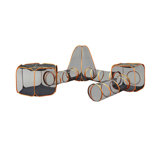 6-in-1 Tent Portable Playpen Enclosures with Tunnel for Cat Dog and Small Animals