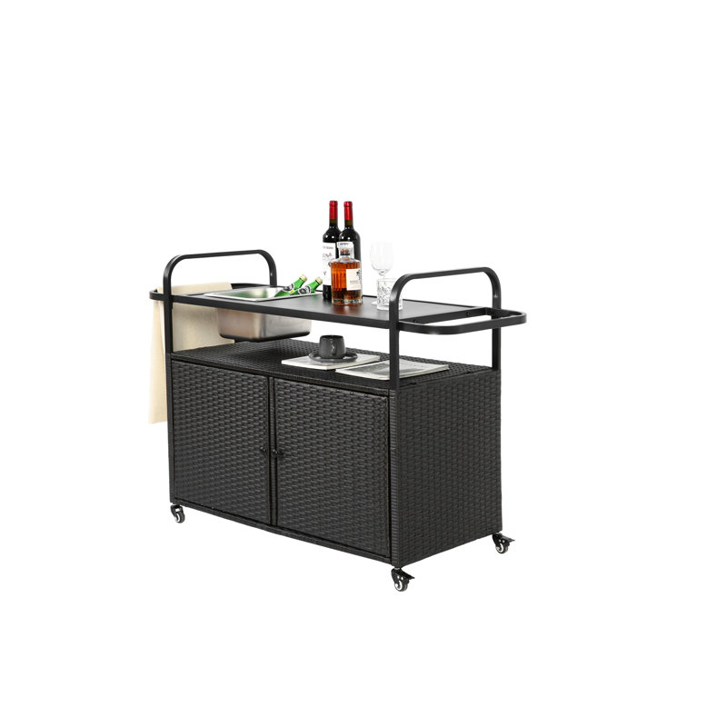 Outdoor Bar Table, Black