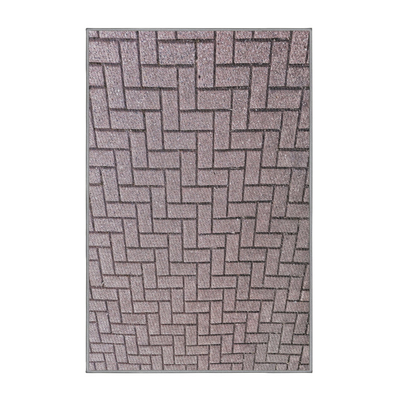 Tapis mauve à motif géométrique, Rectangle 6 pi x 9 pi