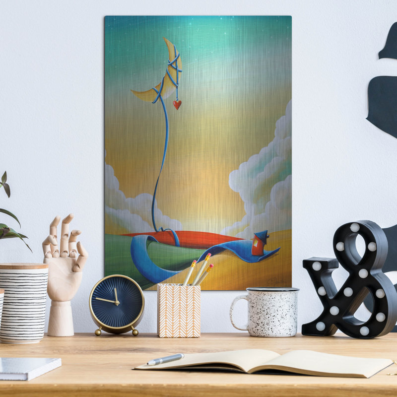 Trinx «Follow Your Heart» par Cindy Thornton, art mural en métal, H 16 po x l 12 po