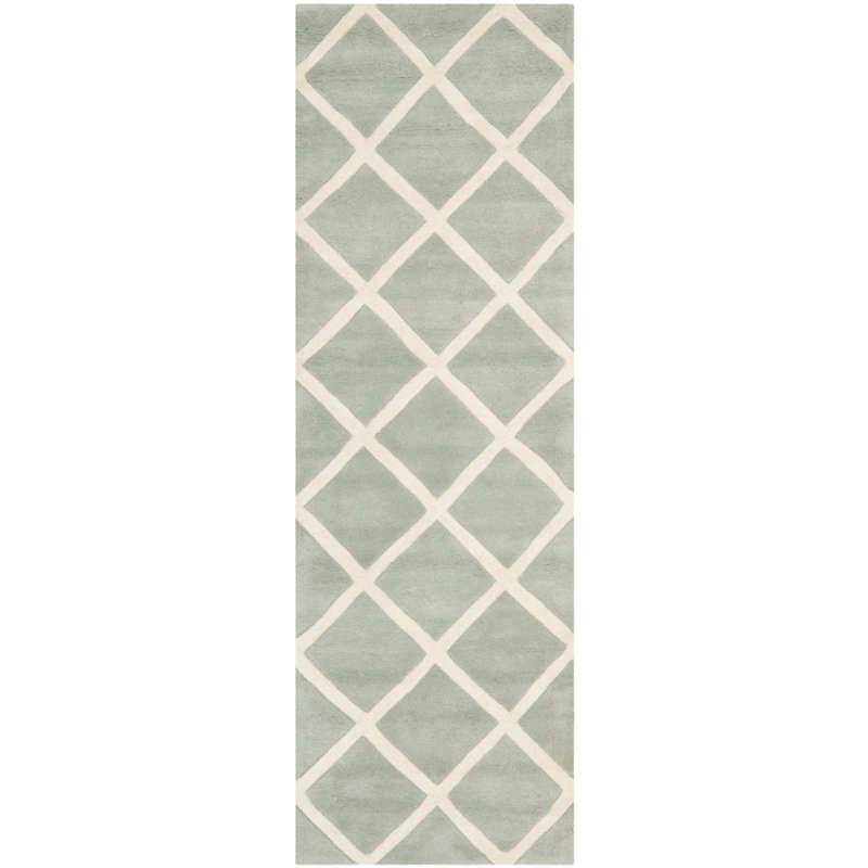 Teresita Hand Tufted Wool Geometric Rug, Runner 2'3" x 7'