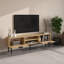 Meuble télé moderne en chêne saphir 70,9 po x 19,7 po x 11,6 po | 100% panneau de particules enduit de mélamine, épaisseur: 0,7 pouce | Design industriel élégant, pieds robustes (7,9 pouces) | Parfait pour le salon et les espaces de divertissement-111078832
