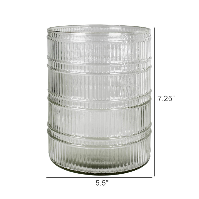 Ribbed Vase, Glass