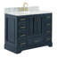 Meuble-lavabo sur pied simple 43 po avec plateau en marbre de Carrare Abita-93359478