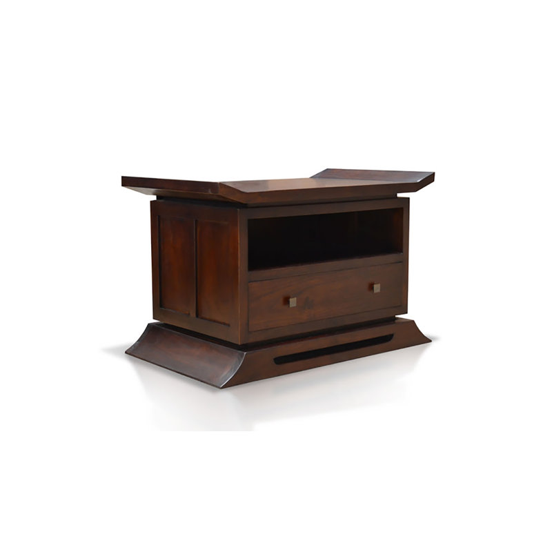 Bouchier Solid Wood Nightstand, 20" H x 31" W x 19" D