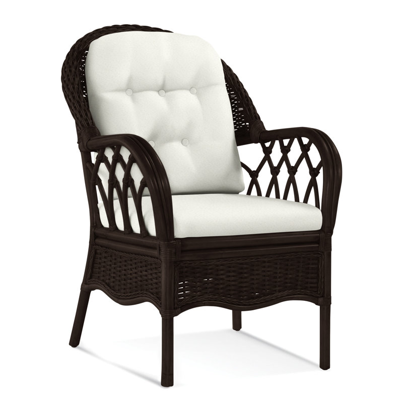 Chaise avec accoudoirs rembourrée Everglade, Java, Rayures perle; 0206-85