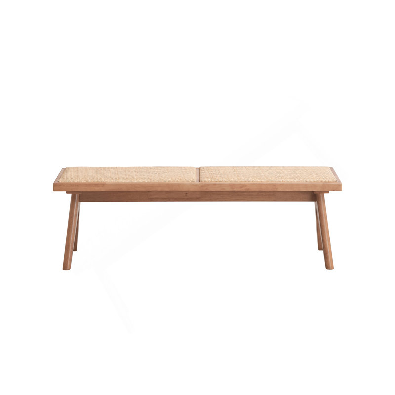 Banc en rotin et finition naturelle Velentina