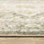 Tapis de couloir oriental gris et ivoire 2 pi x 8 pi résistant aux taches tissé à la machine